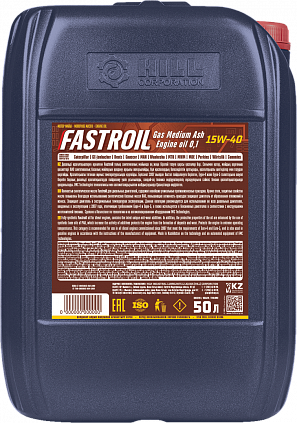 Fastroil Gas Medium Ash Engine oil 1,0 SAE 15W-40 - 1