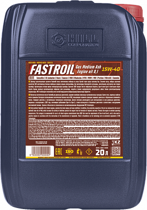 Fastroil Gas Medium Ash Engine oil 1,0 SAE 15W-40 - 1